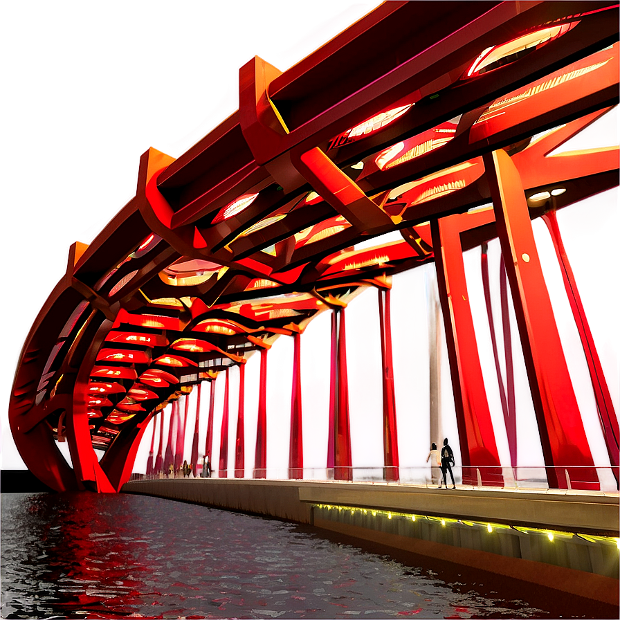 Futuristic Bridge Design PNG qrw PNG image with a transparent background, free high-resolution download