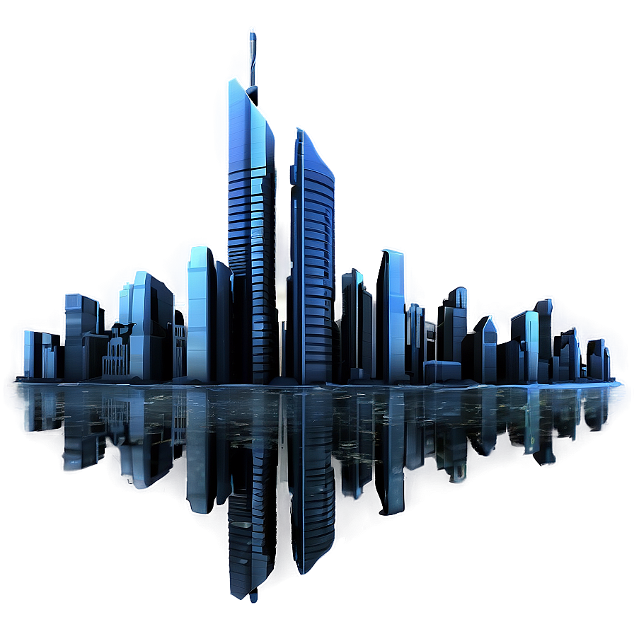 Futuristic Cityscape Visualization PNG 06202024 PNG image with a transparent background, free high-resolution download
