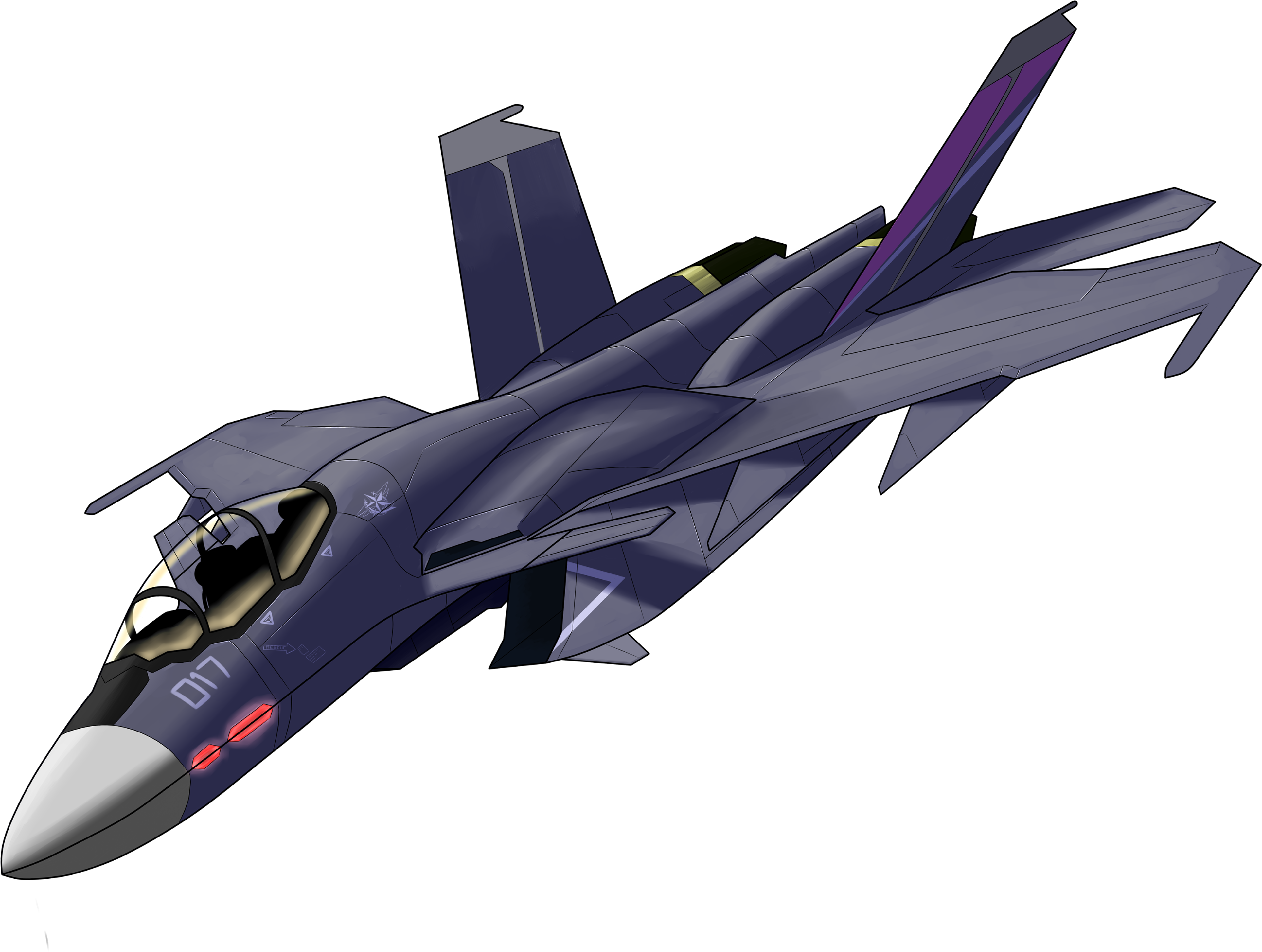 Futuristic Combat Jet Illustration