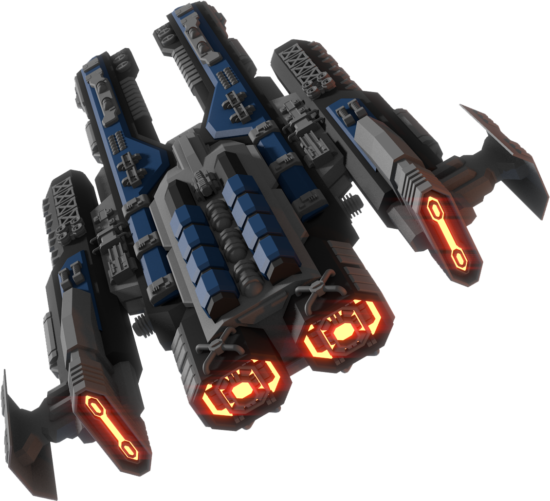 Futuristic Combat Spaceship Design