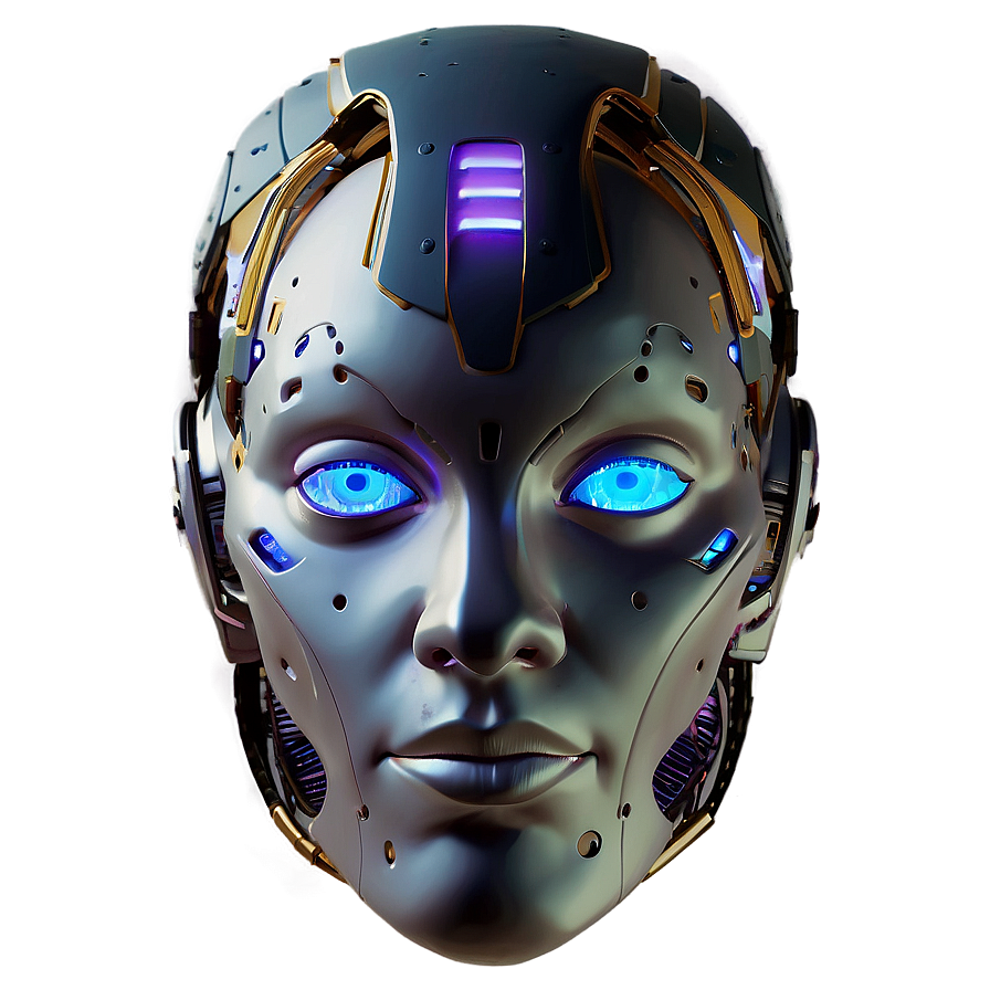 Futuristic Cyborg Head Png Kvi33