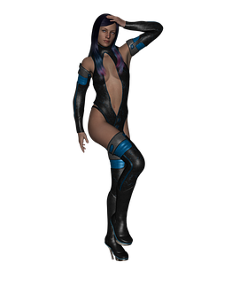 Futuristic Female Character Pose