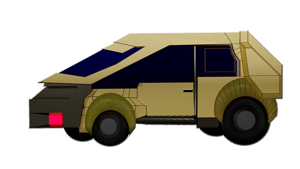 Futuristic Golden Vehicle Concept