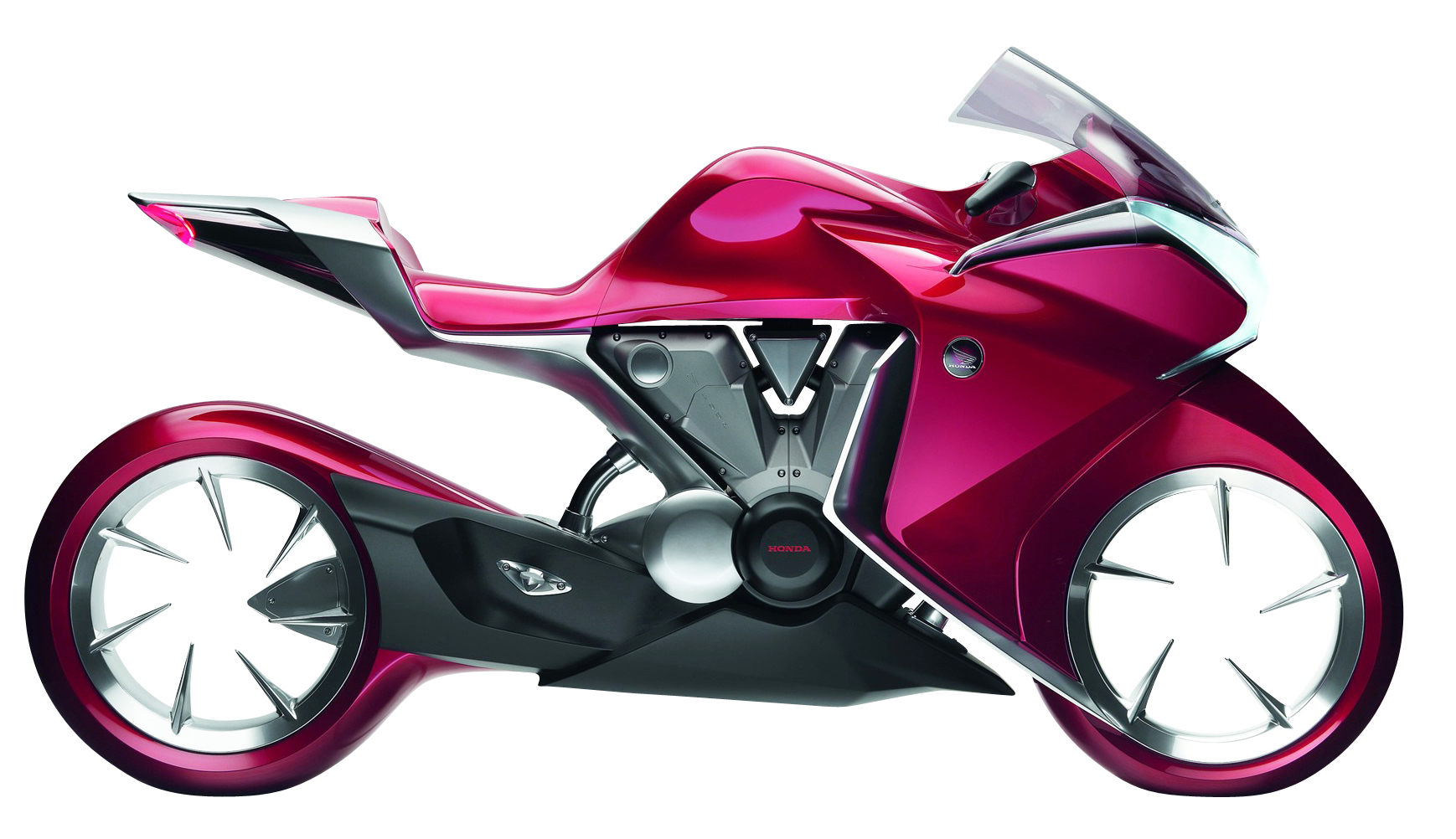 Futuristic Honda Motorcycle Concept PNG with transparent background