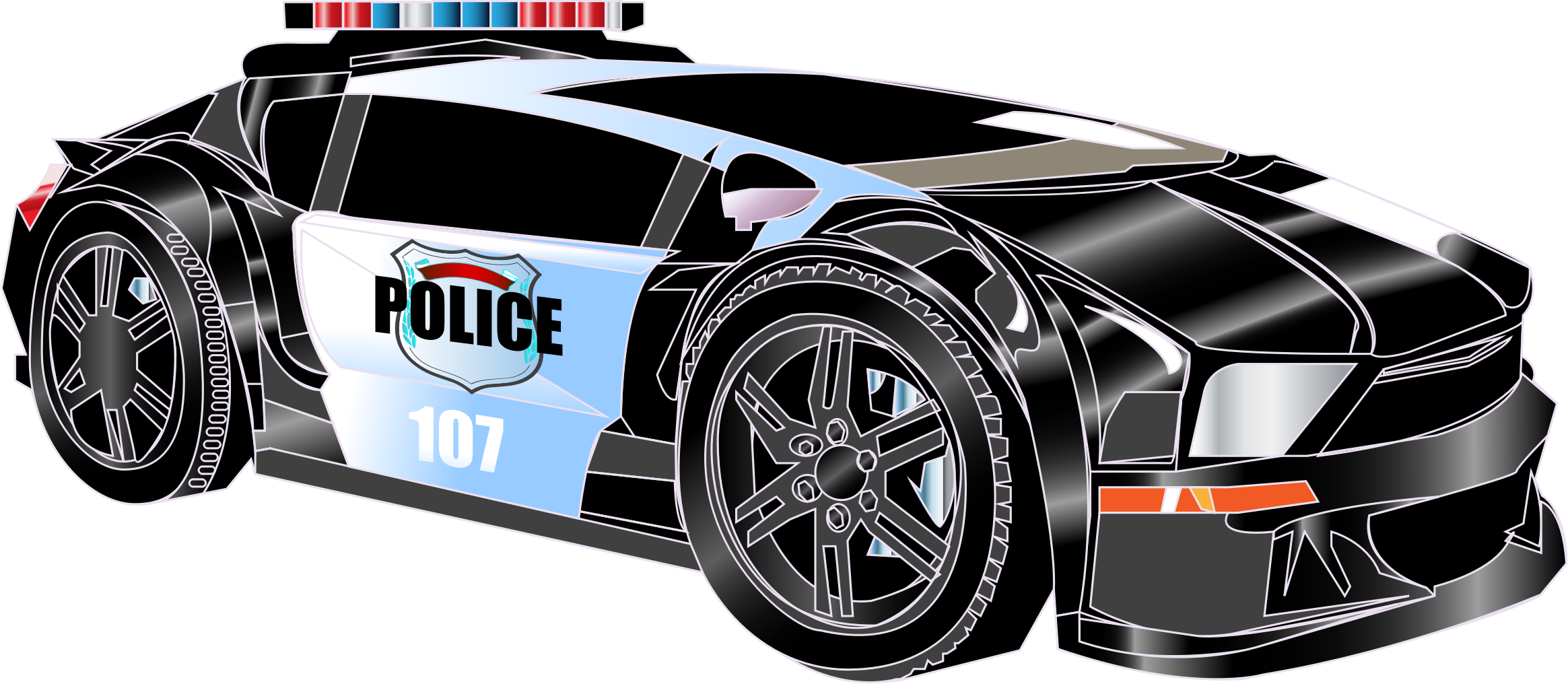 Futuristic Police Car Illustration H D