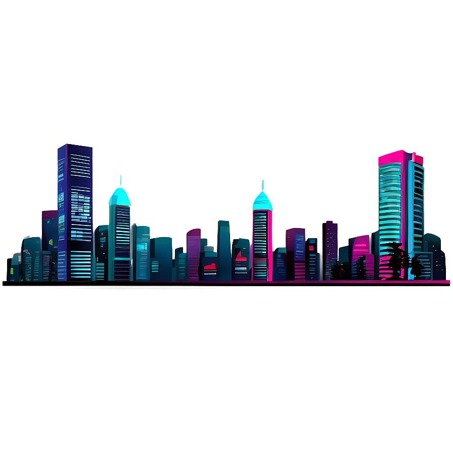 Futuristic Pop Cityscape PNG 06242024 PNG with transparent background