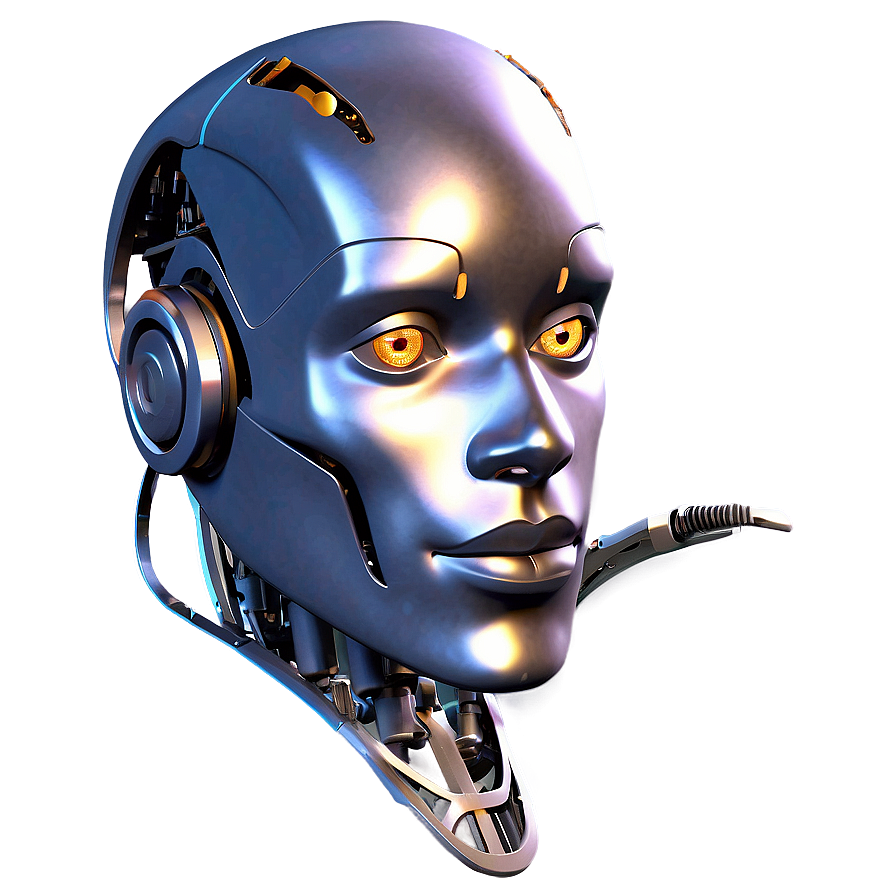 Futuristic Robot Head PNG 06212024 PNG image with a transparent background, free high-resolution download