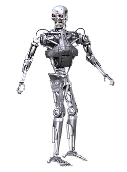 Futuristic Robot Model PNG with transparent background