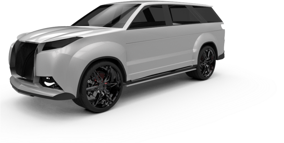Futuristic S U V Concept3 D Render PNG with transparent background