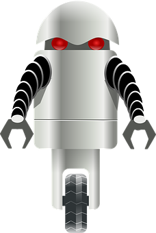 Futuristic Silver Robot Vector