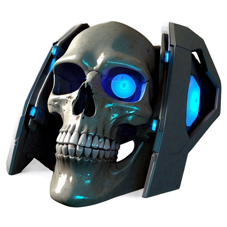 Futuristic Skull Face Visual Png Ssw