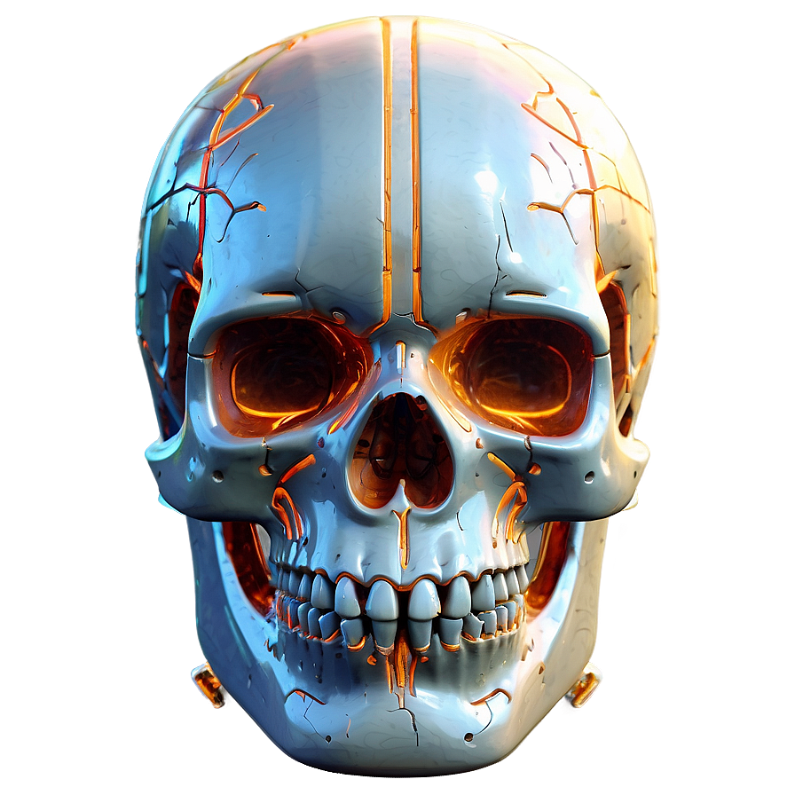 Futuristic Skull Render Png C