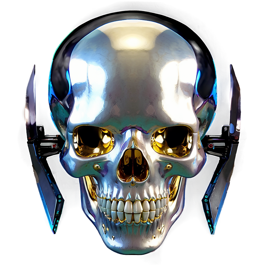 Futuristic Skull Render Png D