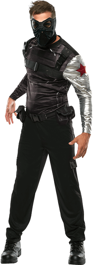 Adult Winter Soldier Costume - Winter Soldier Costume, HD Png Download PNG with transparent background