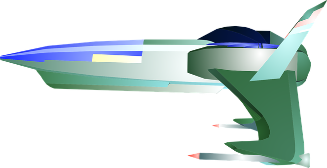 Futuristic Spacecraft Concept PNG with transparent background