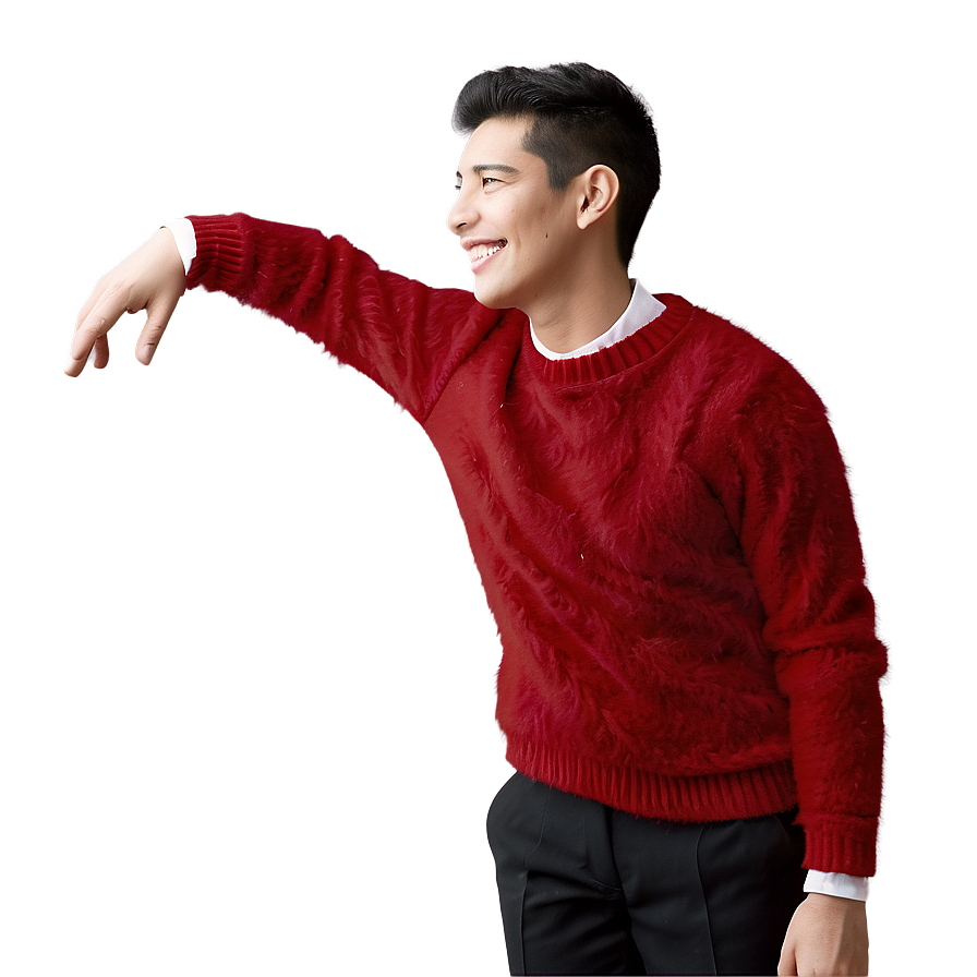 Fuzzy Red Sweater Png 54