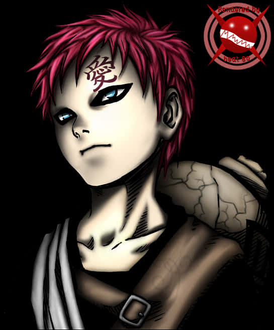 Gaara Anime Character Artwork