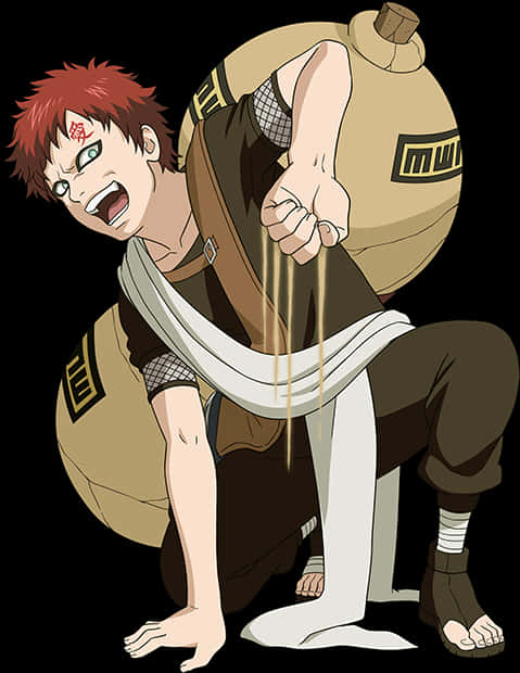 Gaara_ Sand_ Control_ Anime_ Illustration