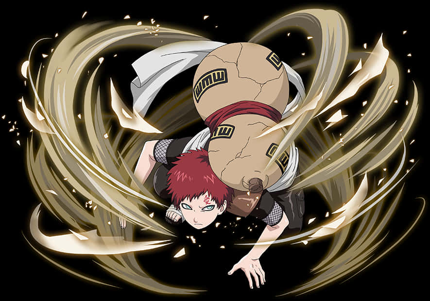 Gaara Sand Defense Anime Artwork