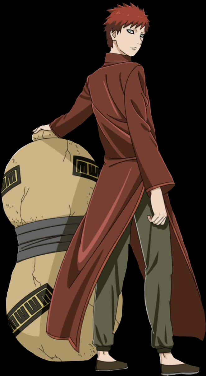 Gaara Standing With Gourd