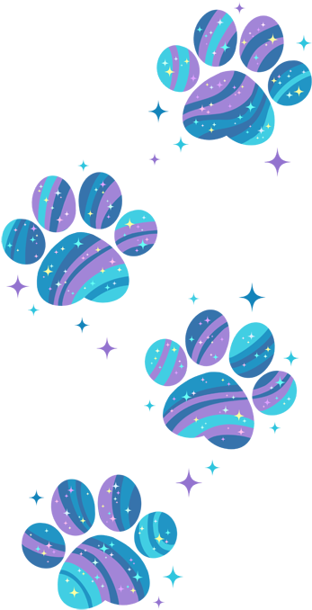 Galactic Blue Paw Prints