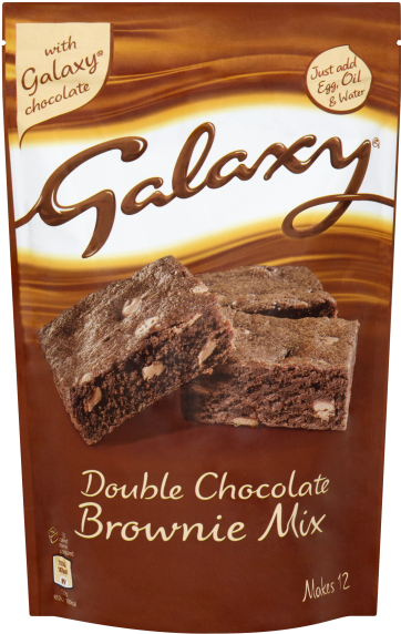 Galaxy Double Chocolate Brownie Mix 360g - Galaxy Double Chocolate Brownie Mix, HD Png Download PNG with transparent background