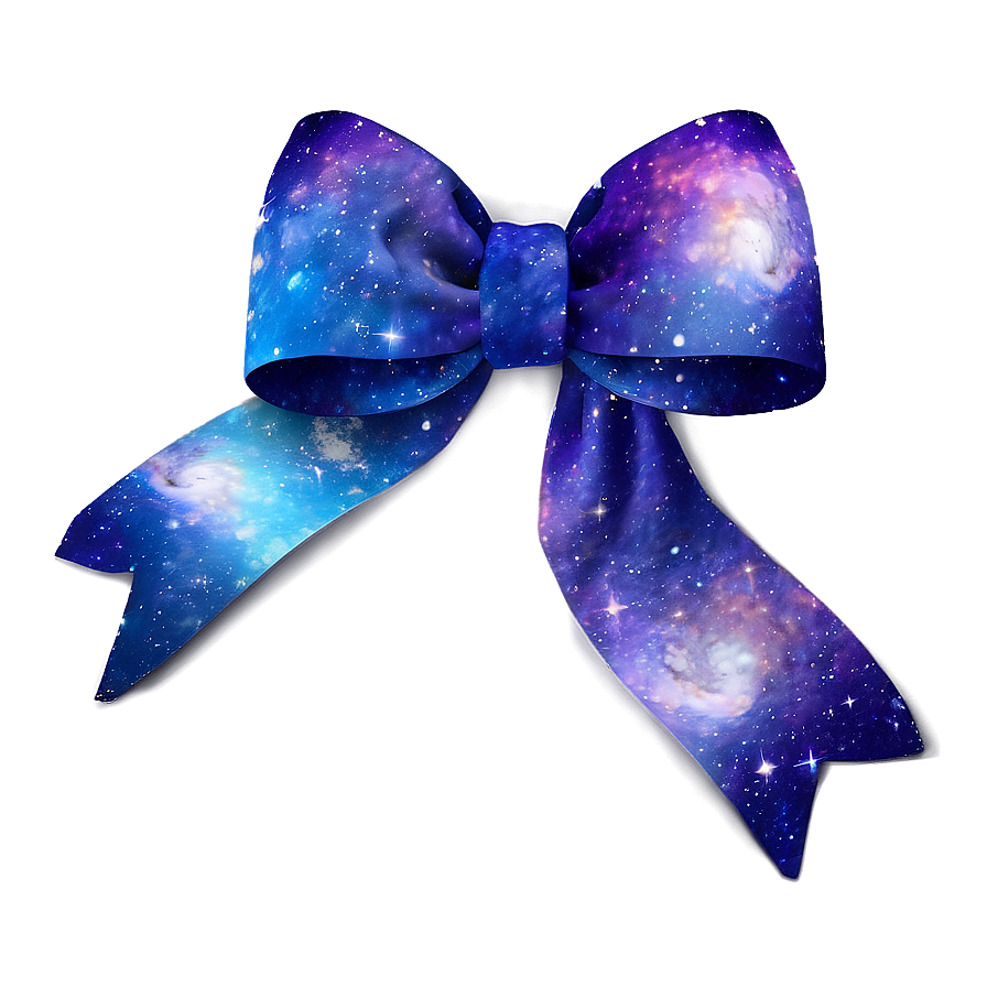 Galaxy Print Gift Bow Png 75