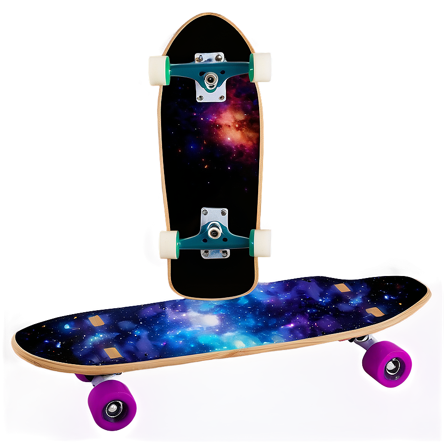 Galaxy Print Skateboard Deck Template Png 88