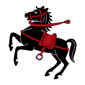 Galloping Cartoon Horse PNG with transparent background