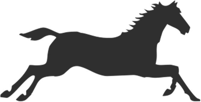 Galloping Horse Silhouette PNG with transparent background