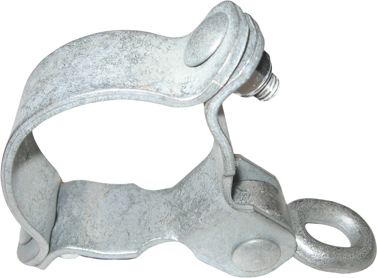 Galvanized Pipe Clamp Isolated