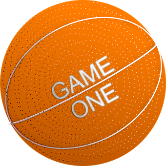 Game One Basketball Graphic PNG with transparent background