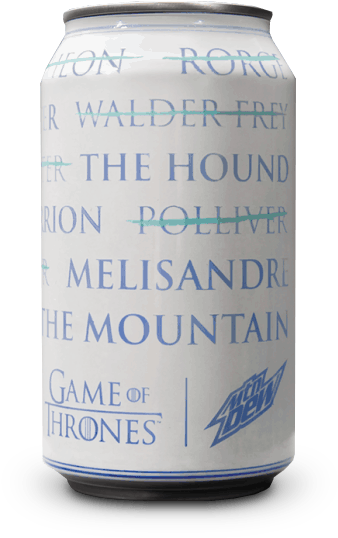 Gameof Thrones Mountain Dew Can