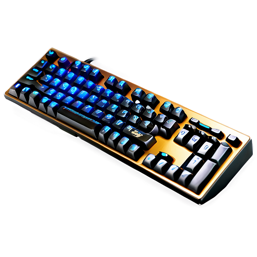 Gaming Keyboard With Gold-plated Usb Png 06122024