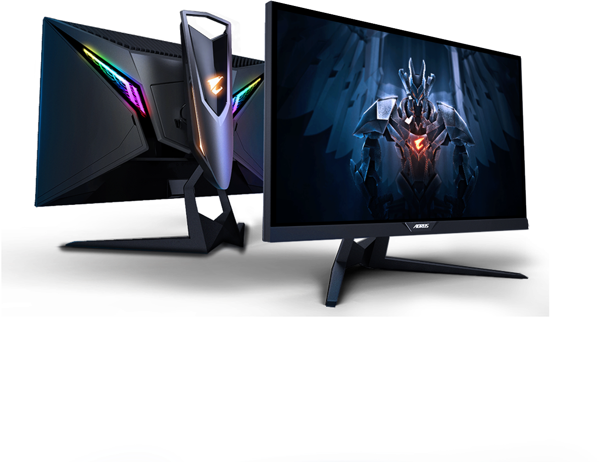 Gaming Monitors Showcase PNG with transparent background