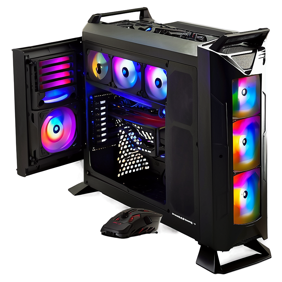 Gaming PC Setup PNG bak PNG with transparent background