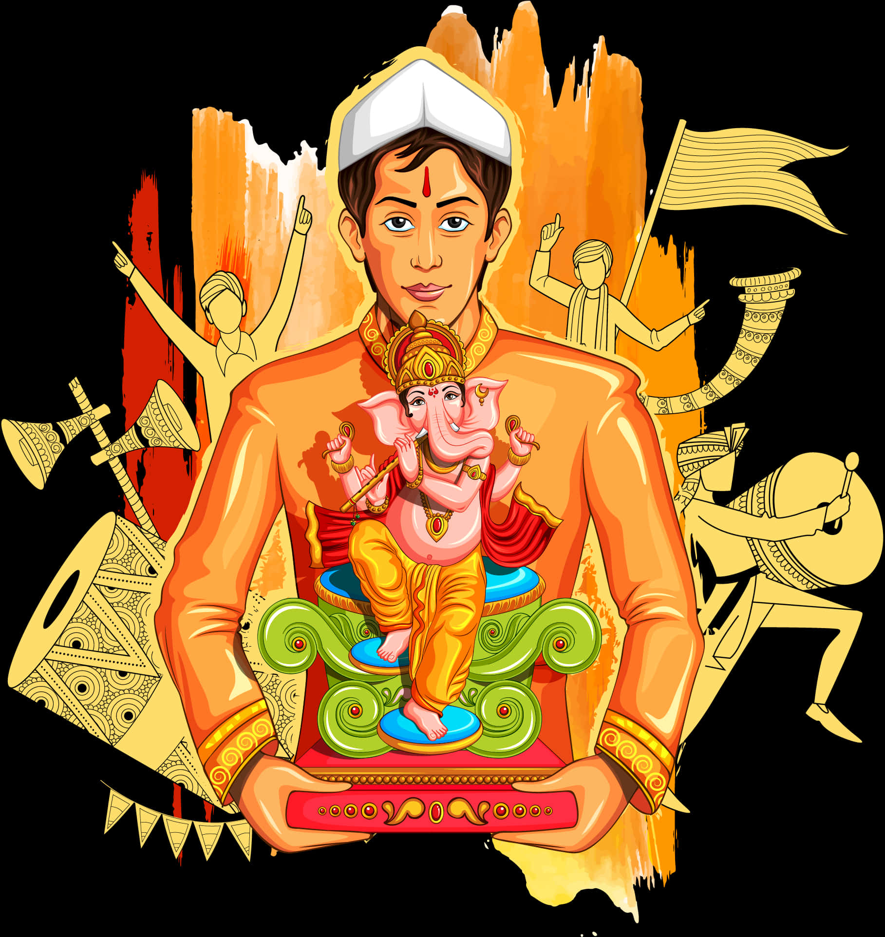 Ganesh Chaturthi Celebration Artwork