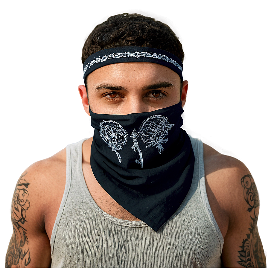 Gangster Black Bandana Png 73