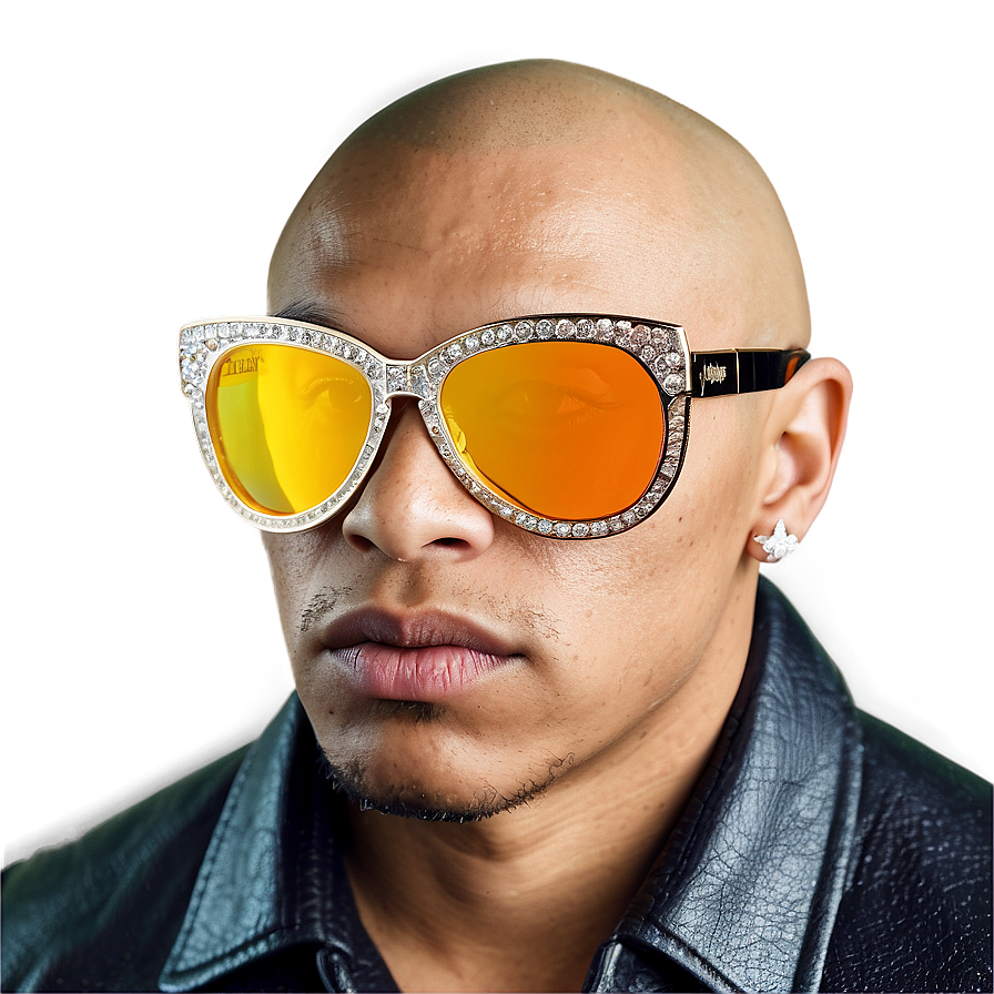 Gangster Glasses With Diamonds Png Pvd