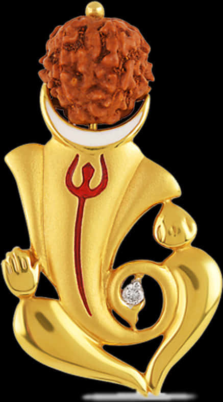 Ganpati Gold Pendant Design