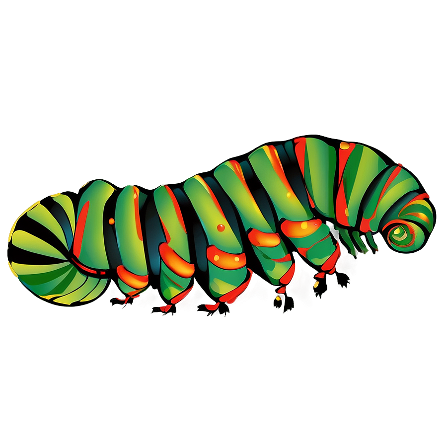 Garden Caterpillar Scene Png Dho