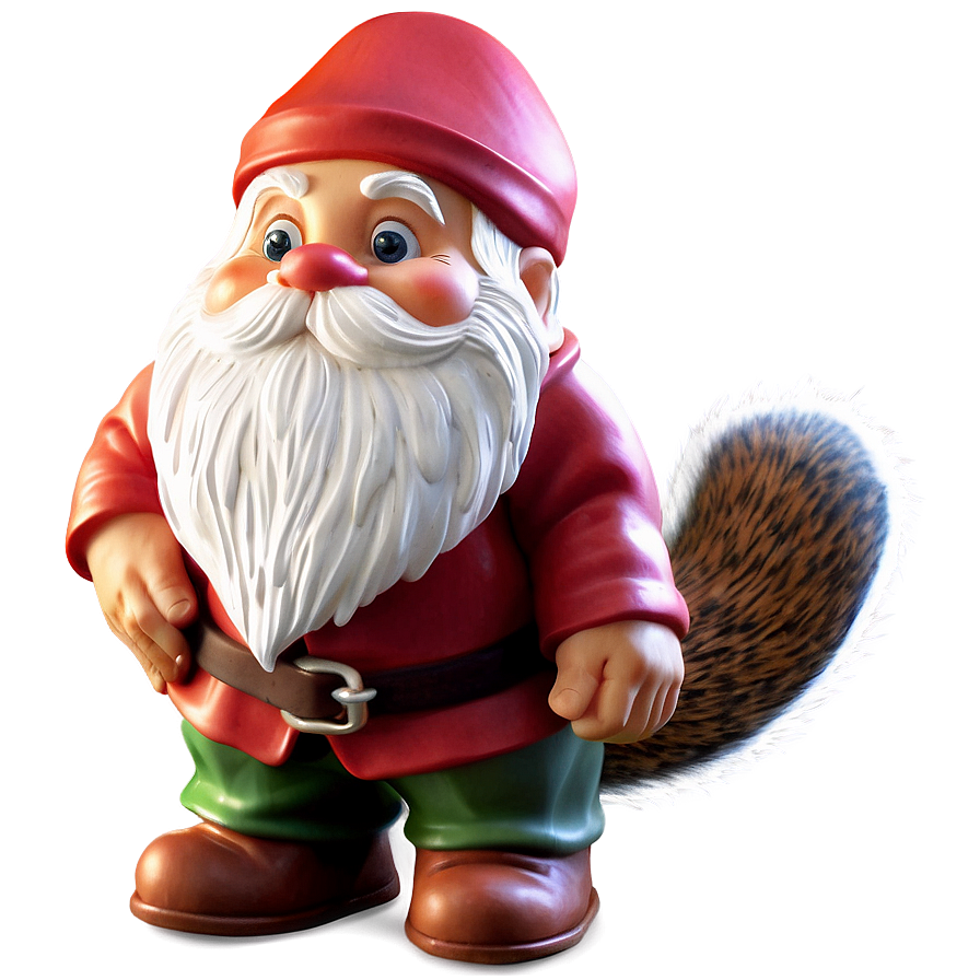 Garden Gnome With Squirrel Png Aje79