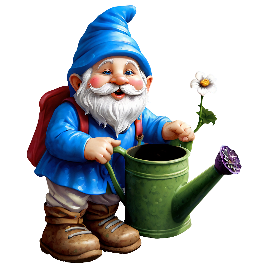 Garden Gnome With Watering Can Png 06132024