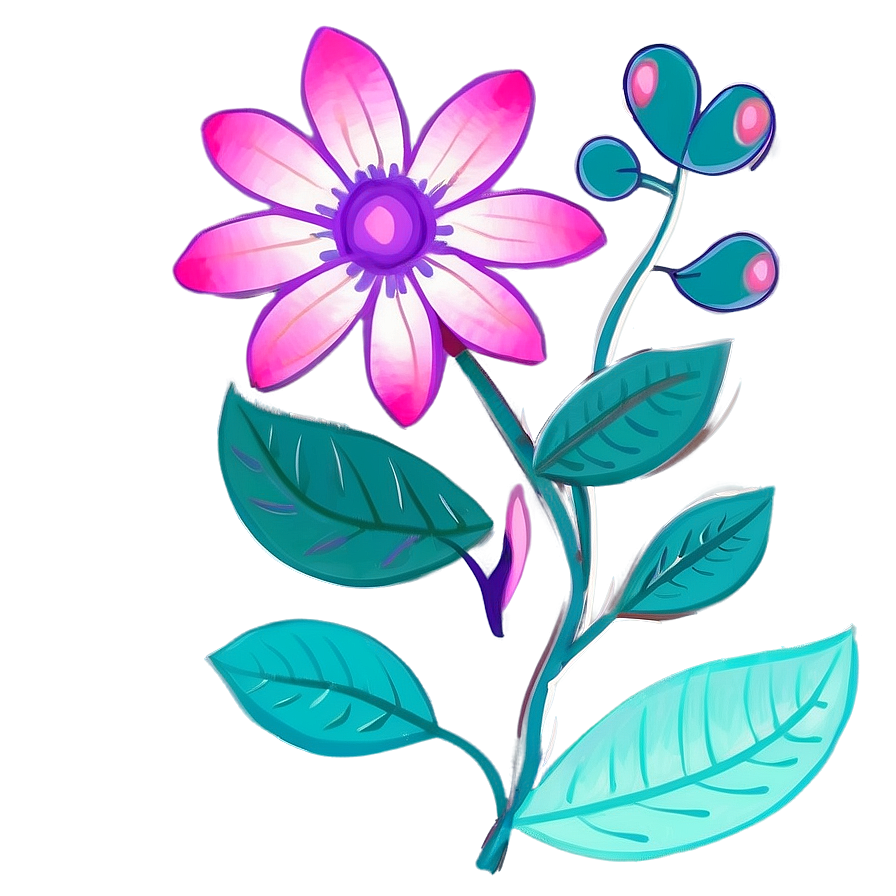 Garden Inspired Flower Drawing Png Sys55