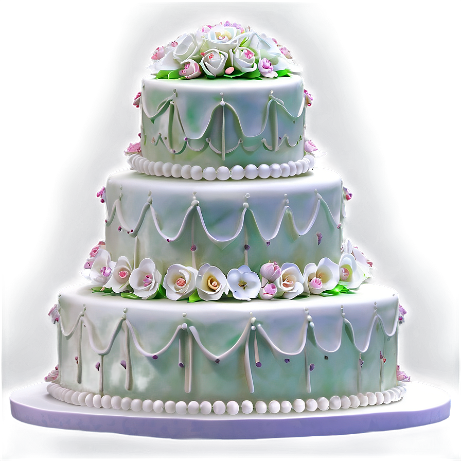 Garden Wedding Cake Png 06122024