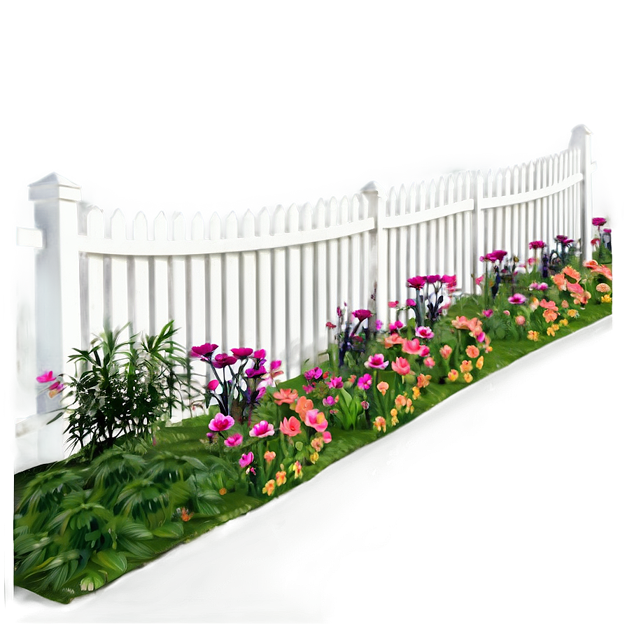 Garden White Fence Style Png 38