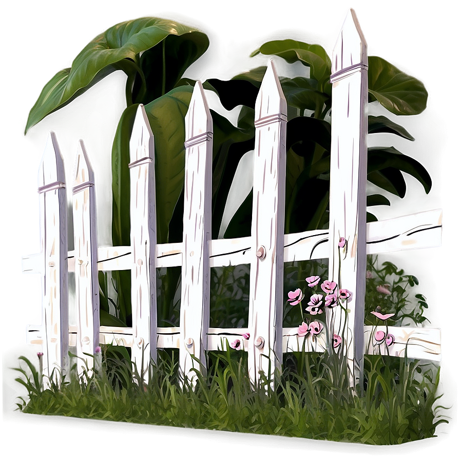 Garden White Fence Style Png Hrx