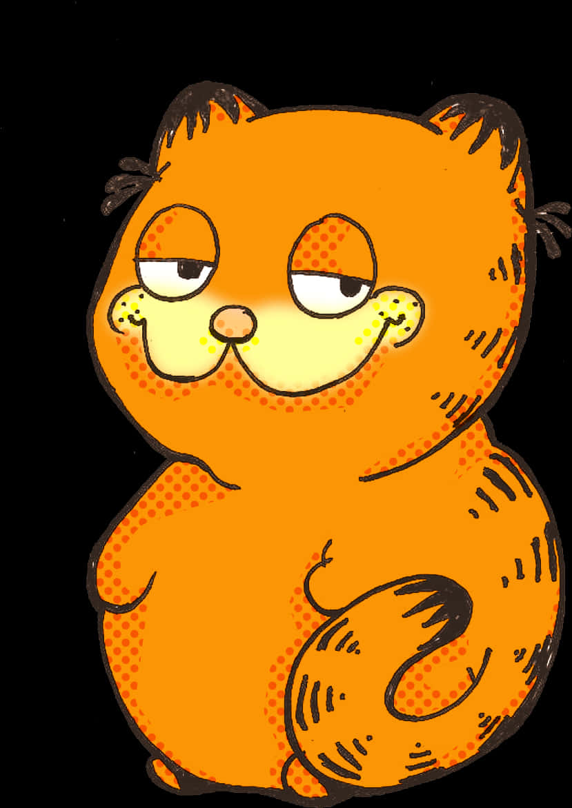 Garfield Cartoon Cat Illustration PNG with transparent background
