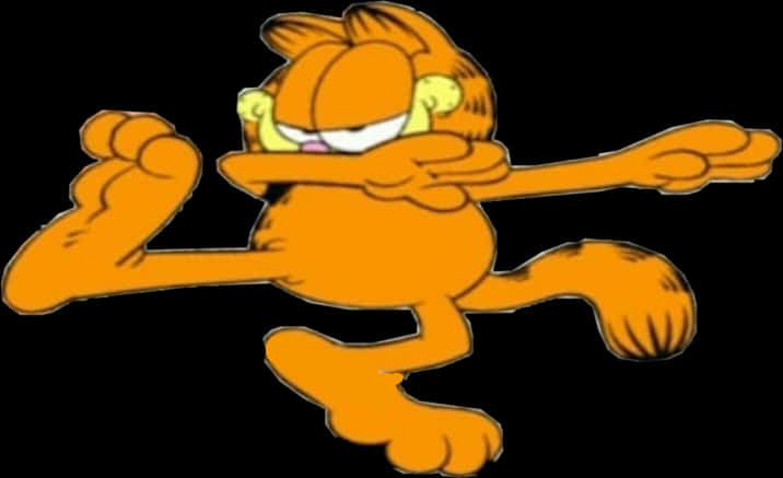 Garfield Dabbing Cartoon