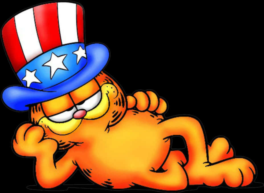 Garfieldin Patriotic Hat PNG with transparent background